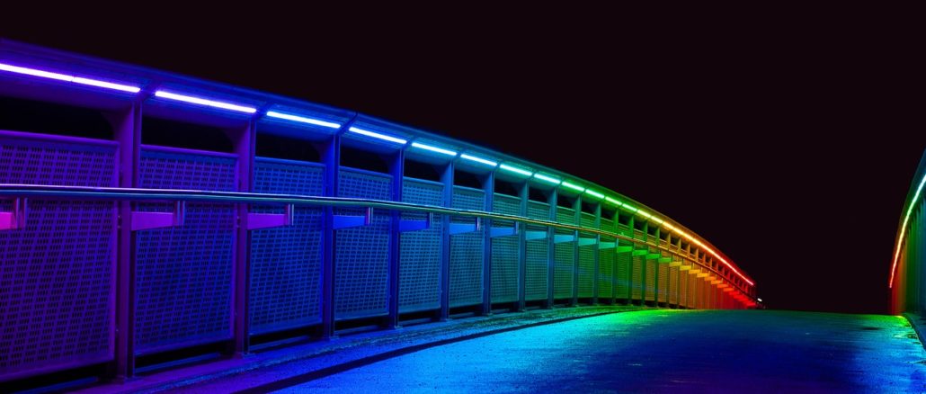 Ponte illuminato da Led